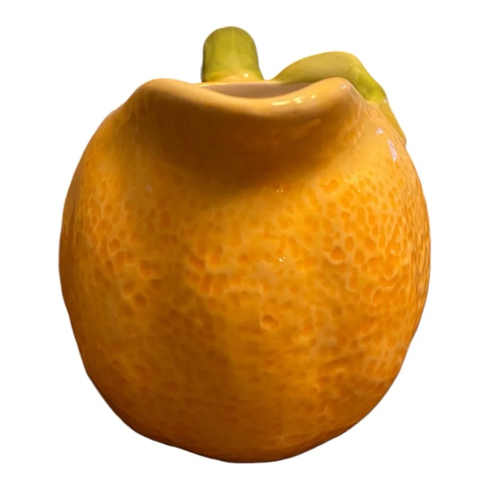 NWOT Dash of That Lemon Citrus Ceramic Creamer Pitcher Juice Jug